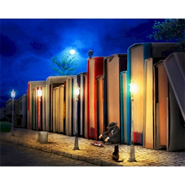 Abstract Book DIY Digital Painting Modern Wall Art Picture Oil Painting